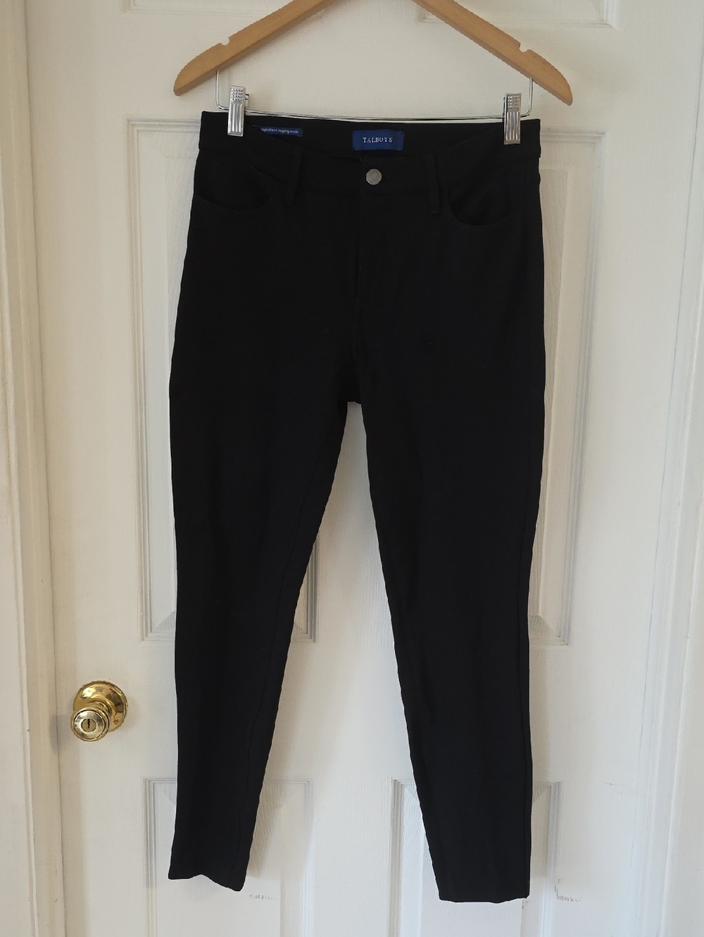 Talbots High Waist Jegging Ankle Black Pants Size 2